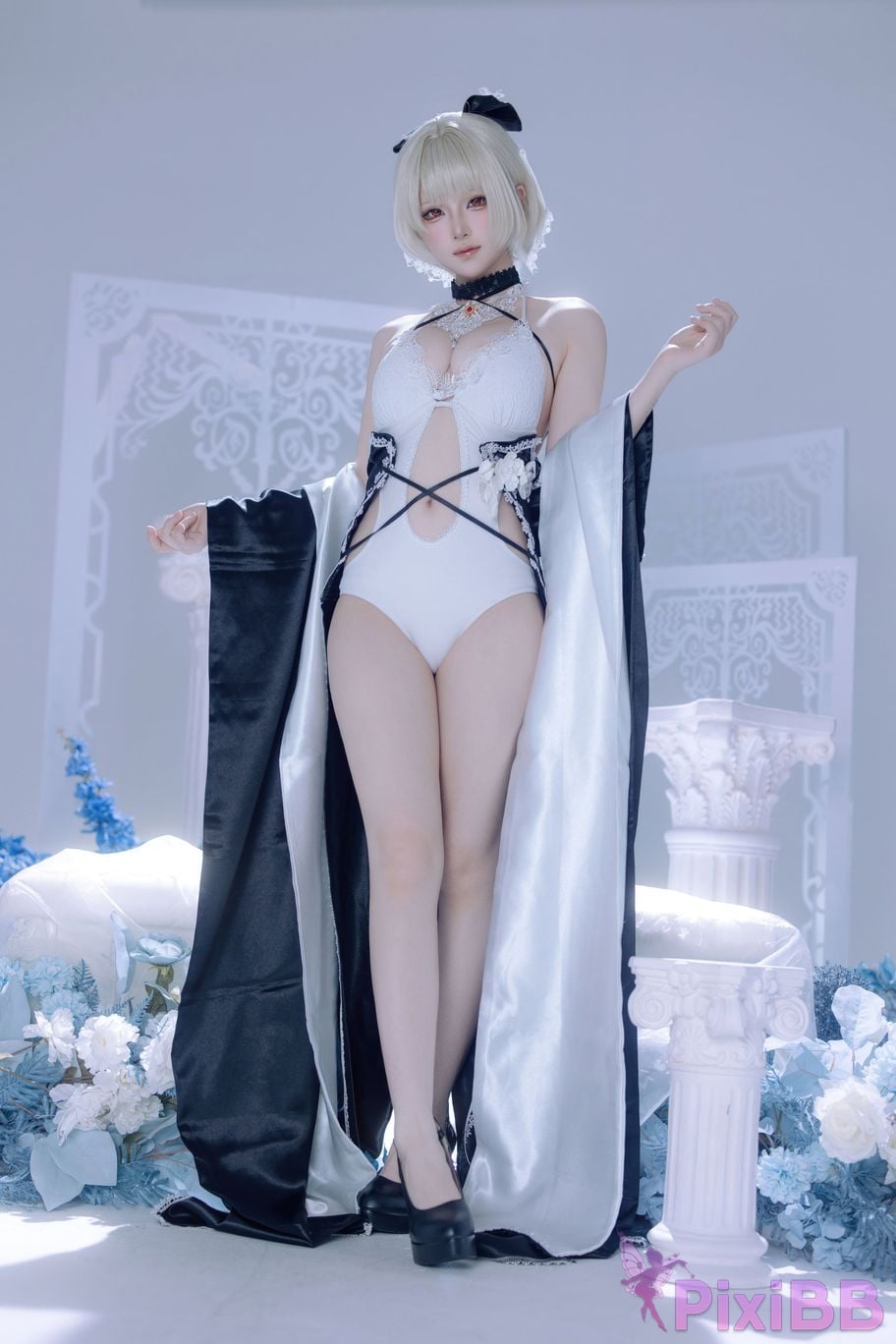 Cosplayer Island fish azur lane Awesome fan dress PixiBB.COM 004