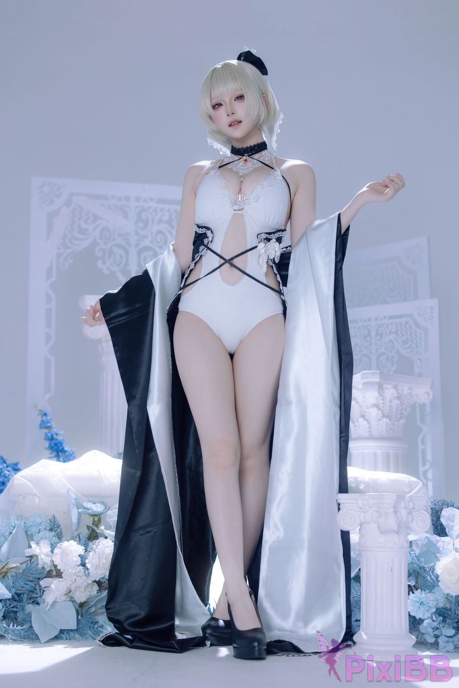 Cosplayer Island fish azur lane Awesome fan dress PixiBB.COM 005