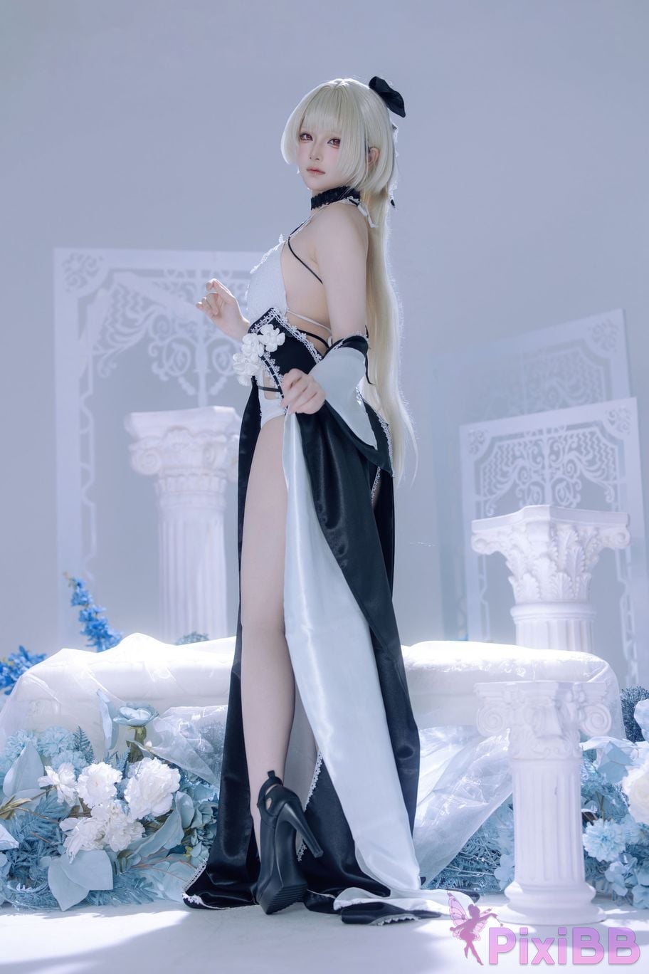 Cosplayer Island fish azur lane Awesome fan dress PixiBB.COM 006