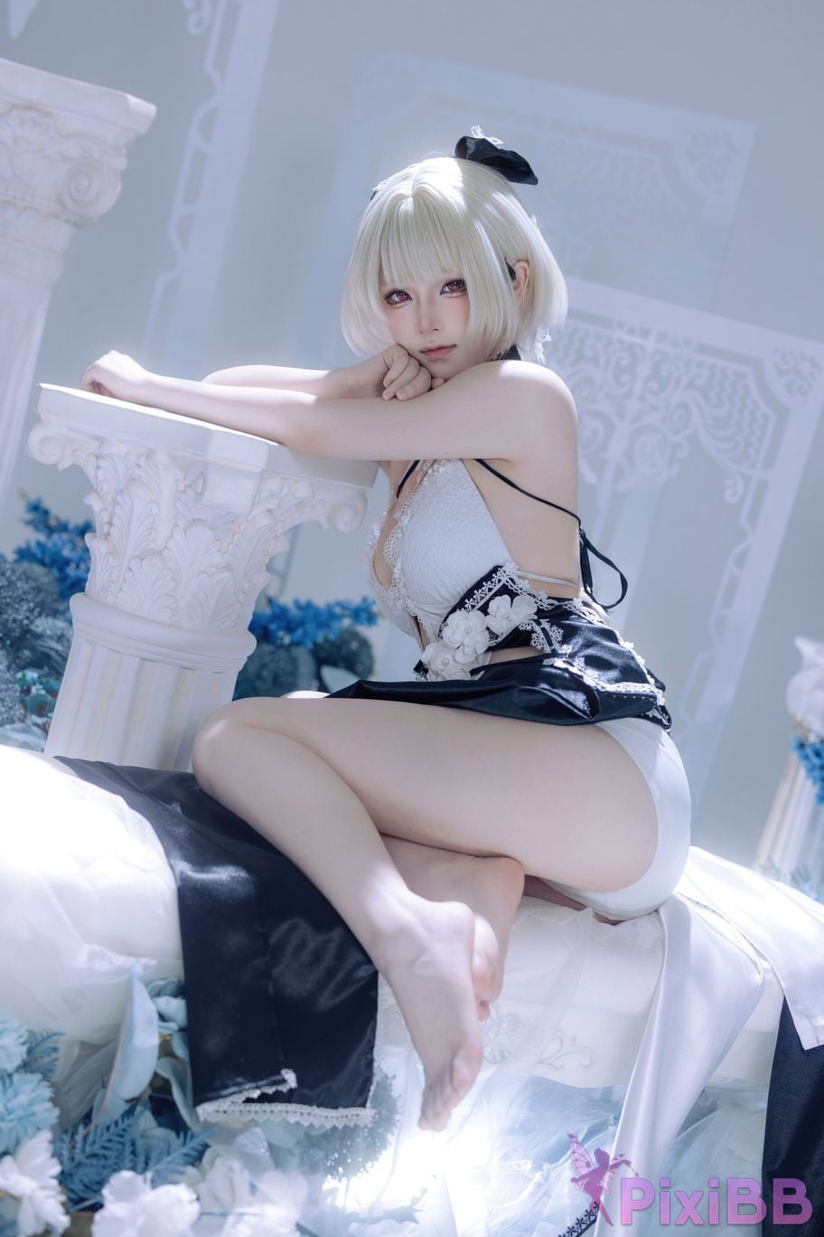 Cosplayer Island fish azur lane Awesome fan dress PixiBB.COM 017