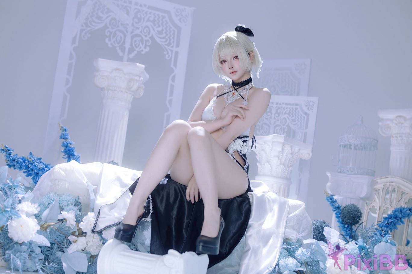 Cosplayer Island fish azur lane Awesome fan dress PixiBB.COM 018