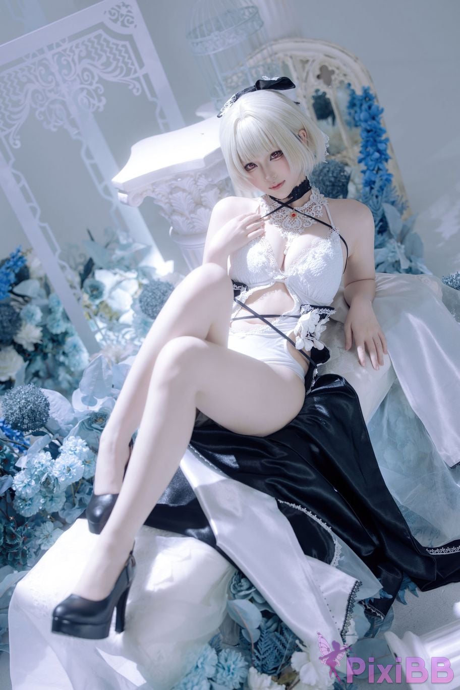 Cosplayer Island fish azur lane Awesome fan dress PixiBB.COM 021