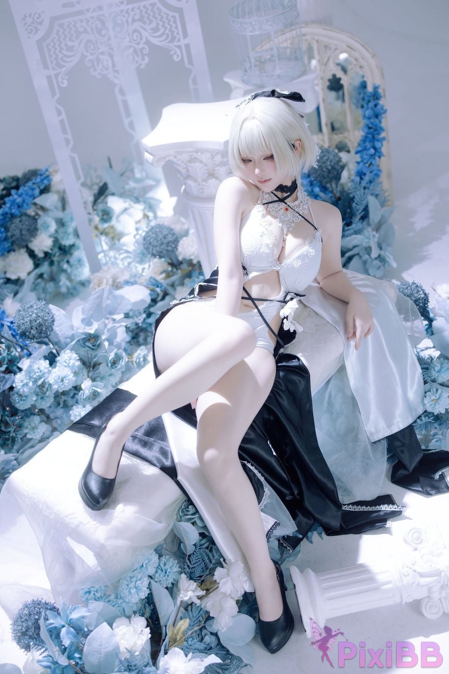 Cosplayer Island fish azur lane Awesome fan dress PixiBB.COM 022
