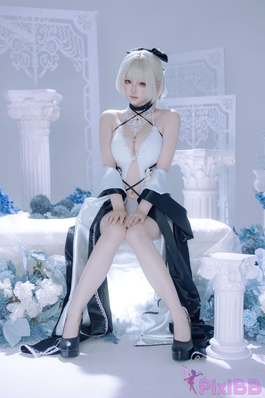 Cosplayer Island fish azur lane Awesome fan dress PixiBB.COM 023