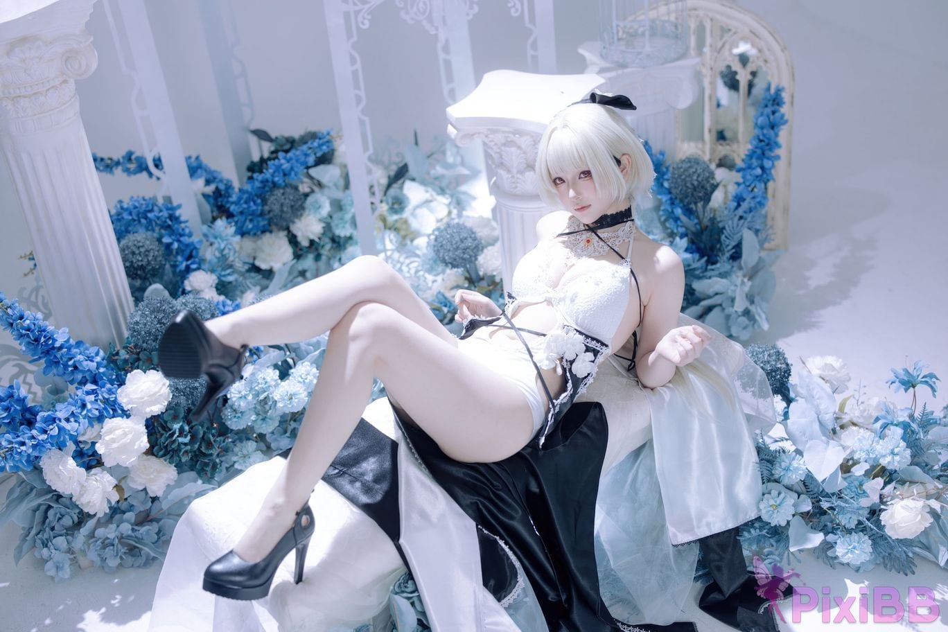 Cosplayer Island fish azur lane Awesome fan dress PixiBB.COM 024
