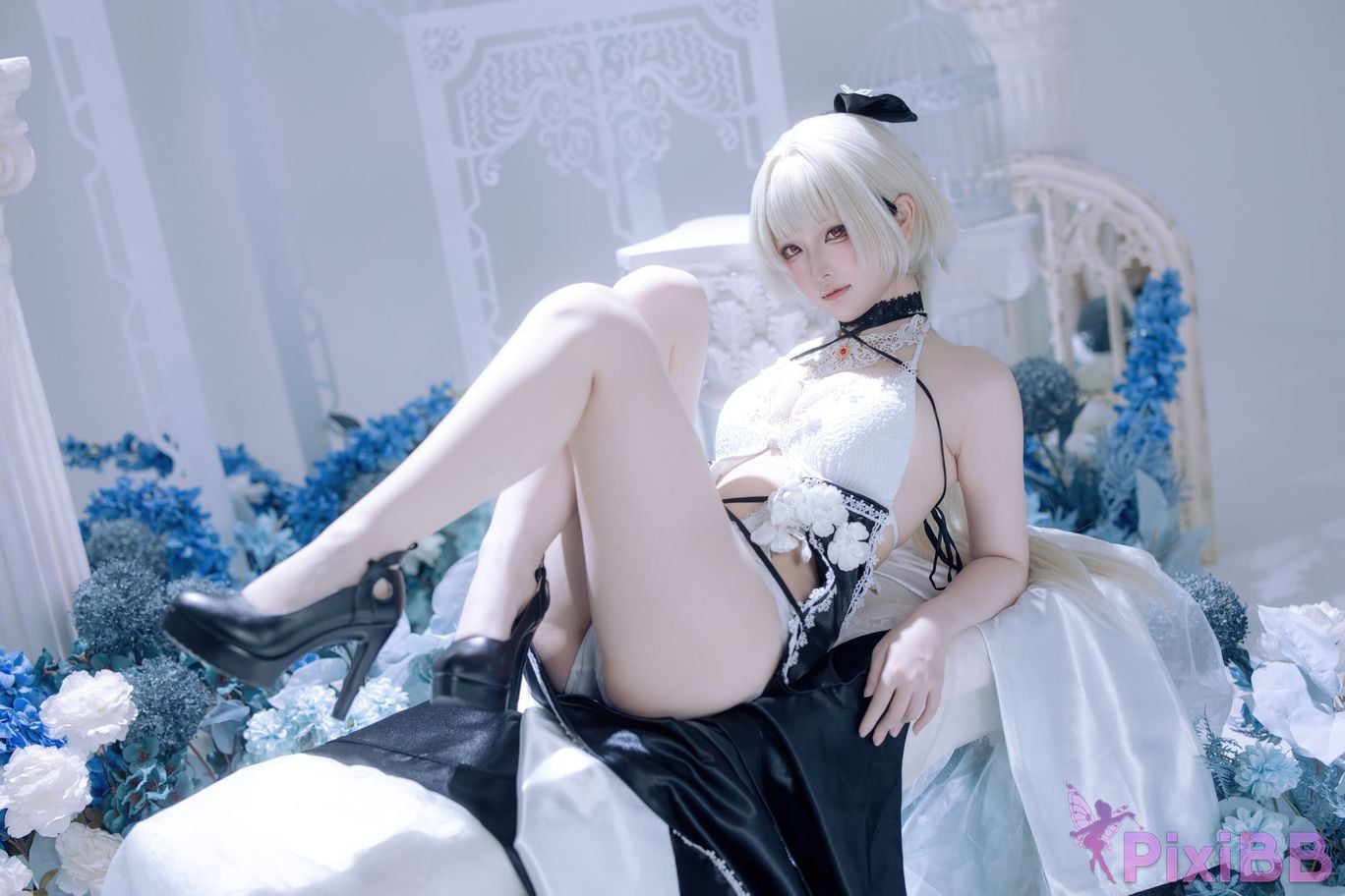 Cosplayer Island fish azur lane Awesome fan dress PixiBB.COM 025