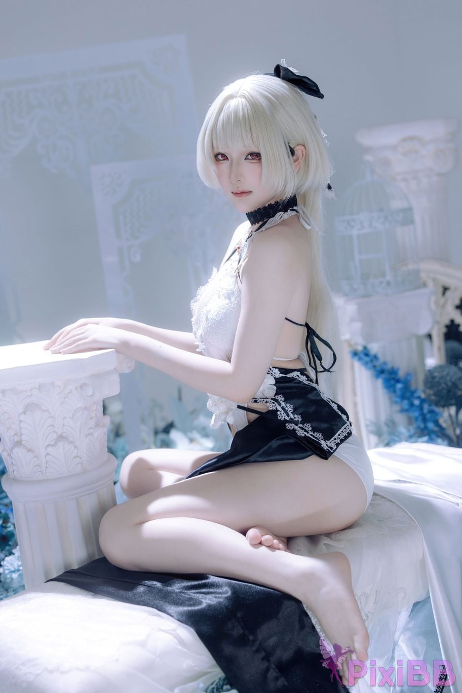 Cosplayer Island fish azur lane Awesome fan dress PixiBB.COM 028