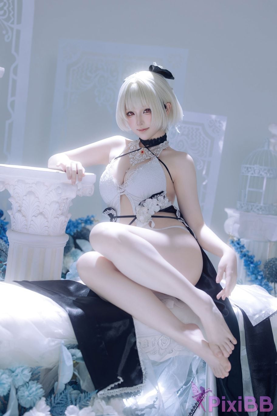 Cosplayer Island fish azur lane Awesome fan dress PixiBB.COM 029