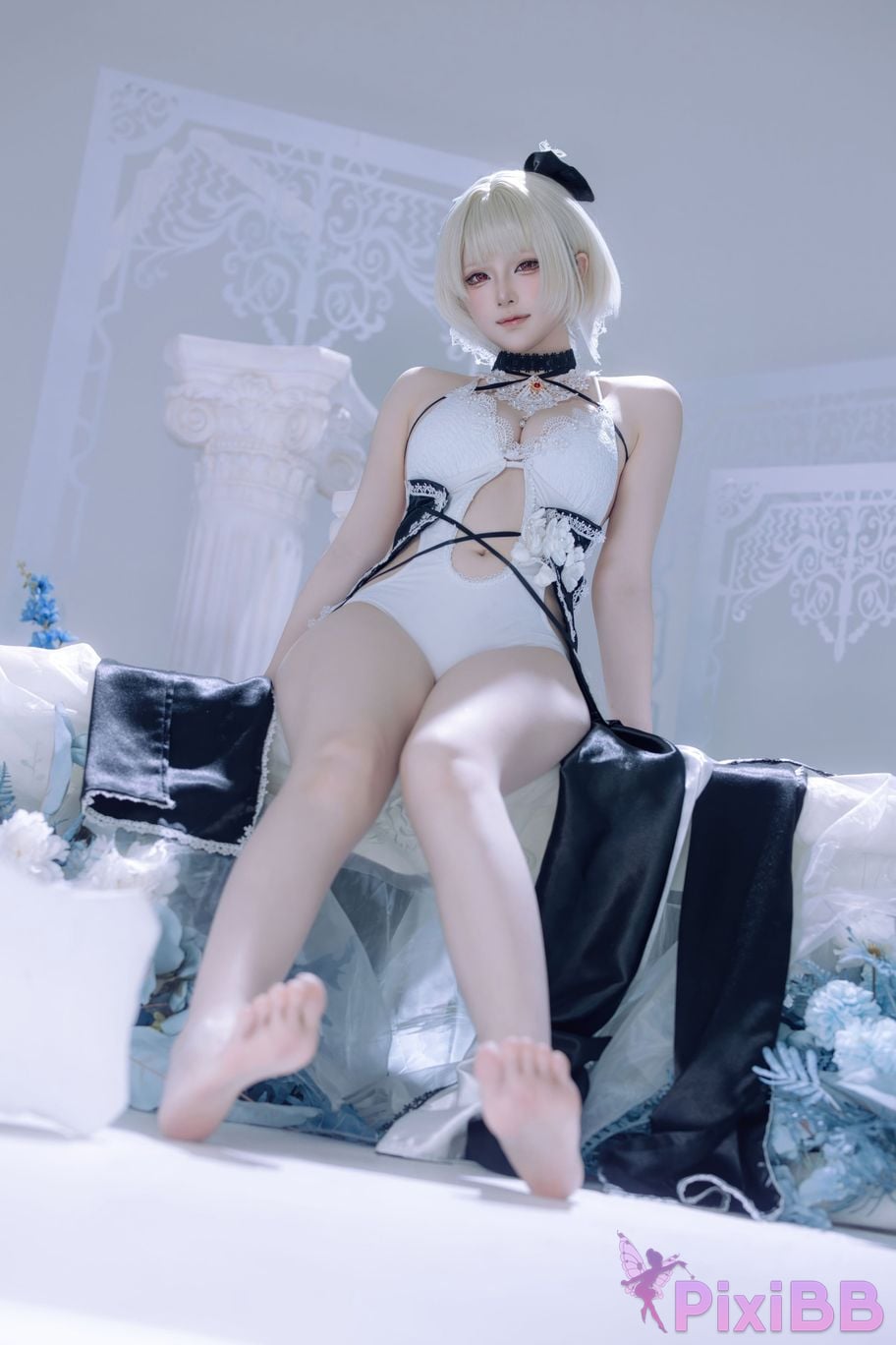 Cosplayer Island fish azur lane Awesome fan dress PixiBB.COM 040