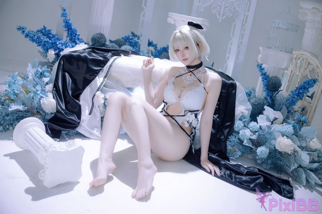 Cosplayer Island fish azur lane Awesome fan dress PixiBB.COM 046