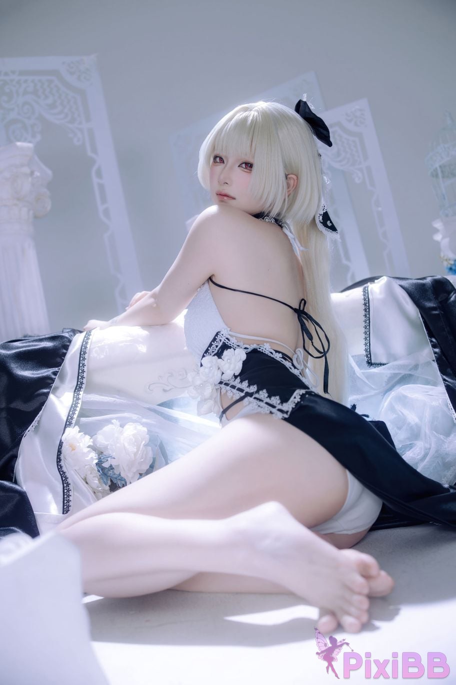 Cosplayer Island fish azur lane Awesome fan dress PixiBB.COM 048