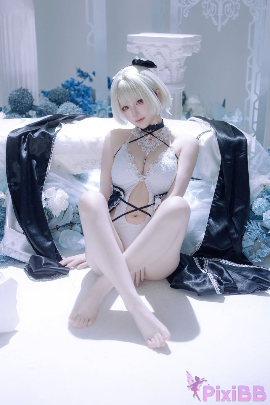 Cosplayer Island fish azur lane Awesome fan dress PixiBB.COM 052