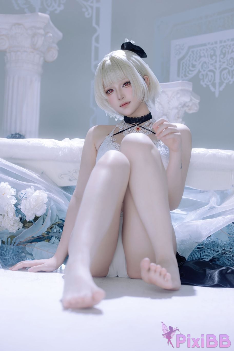 Cosplayer Island fish azur lane Awesome fan dress PixiBB.COM 053