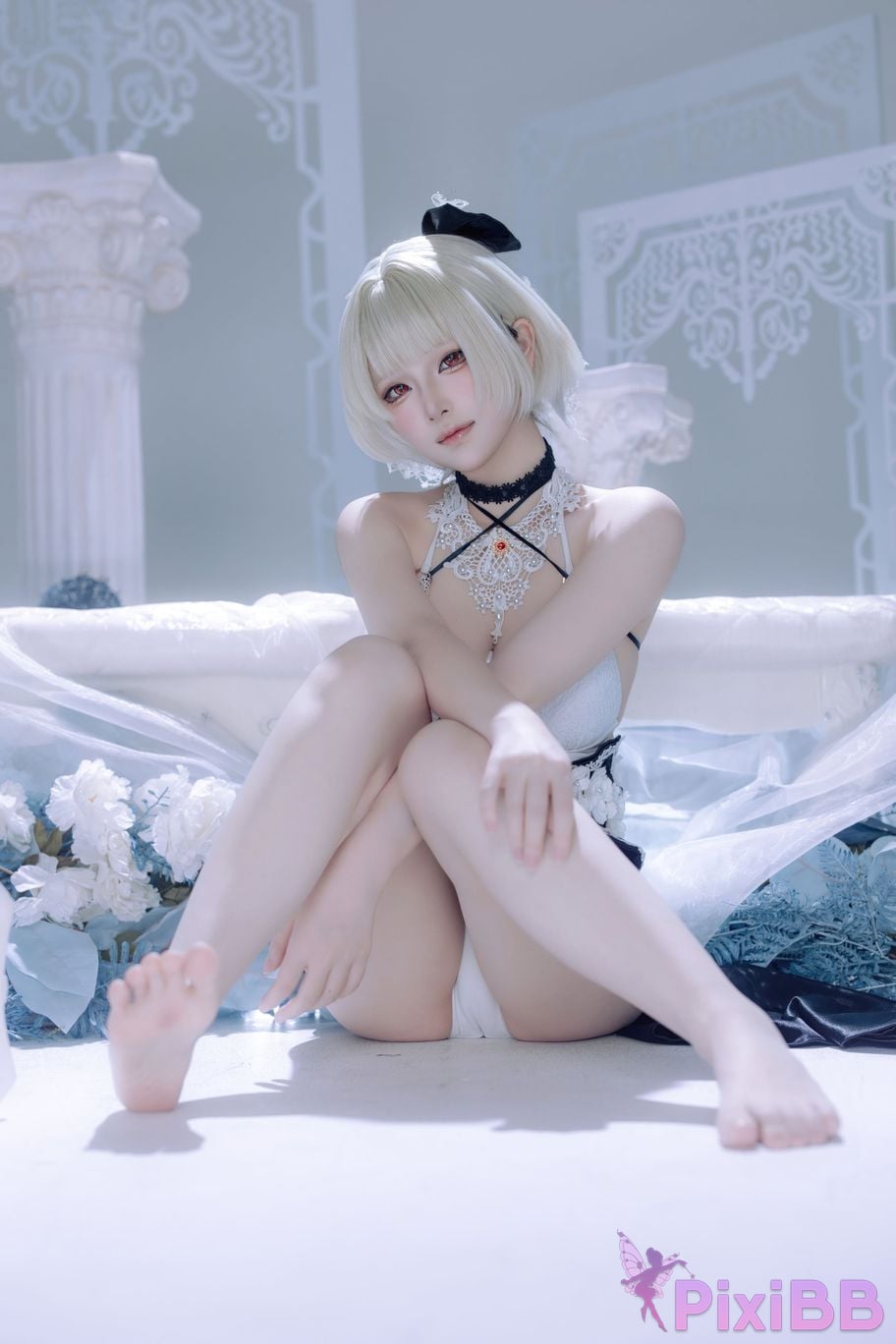 Cosplayer Island fish azur lane Awesome fan dress PixiBB.COM 055