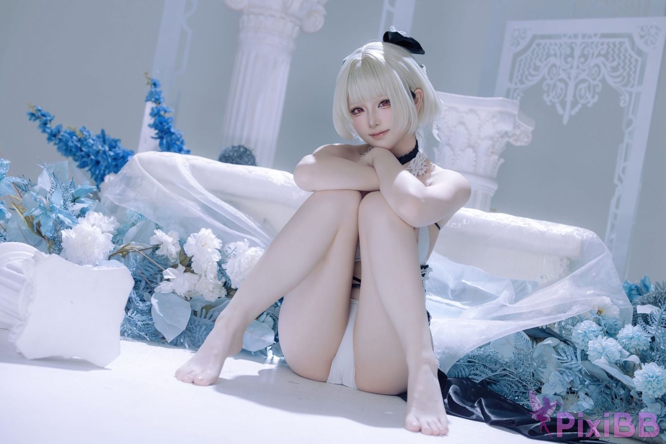 Cosplayer Island fish azur lane Awesome fan dress PixiBB.COM 057