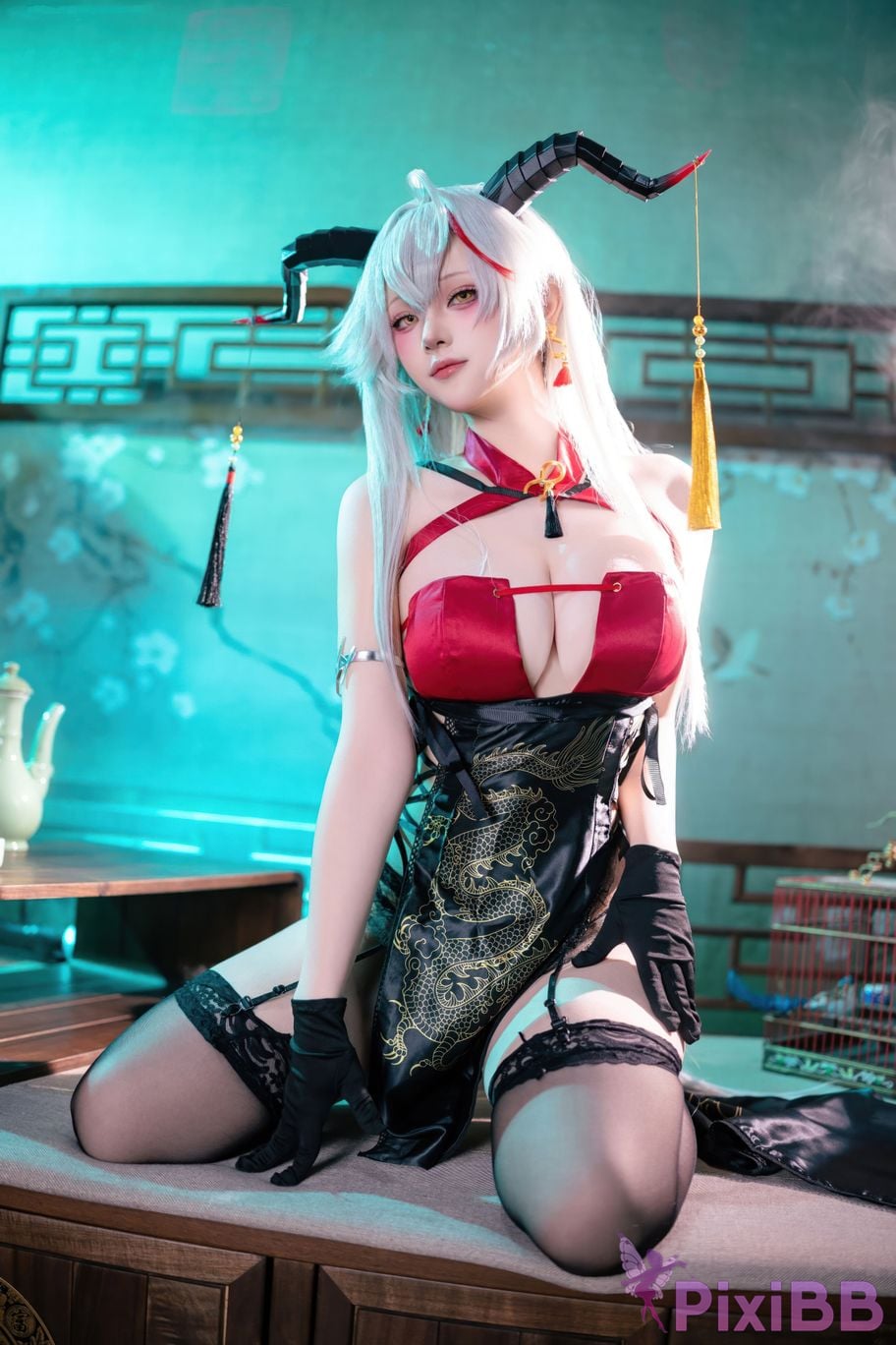 Cosplay Island Fish Azur Blue Route Egil Cheongsam PixiBB.COM 013