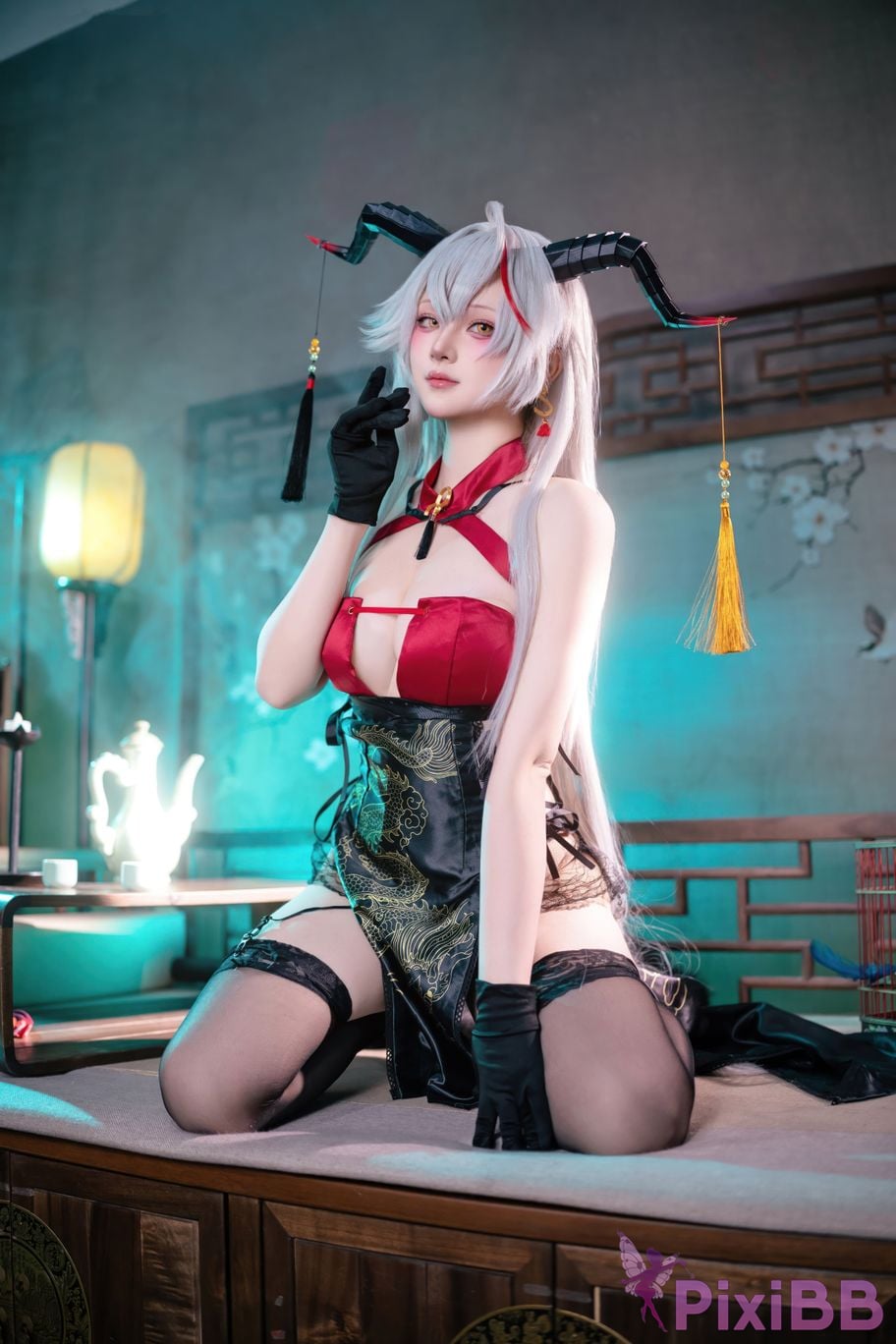 Cosplay Island Fish Azur Blue Route Egil Cheongsam PixiBB.COM 024