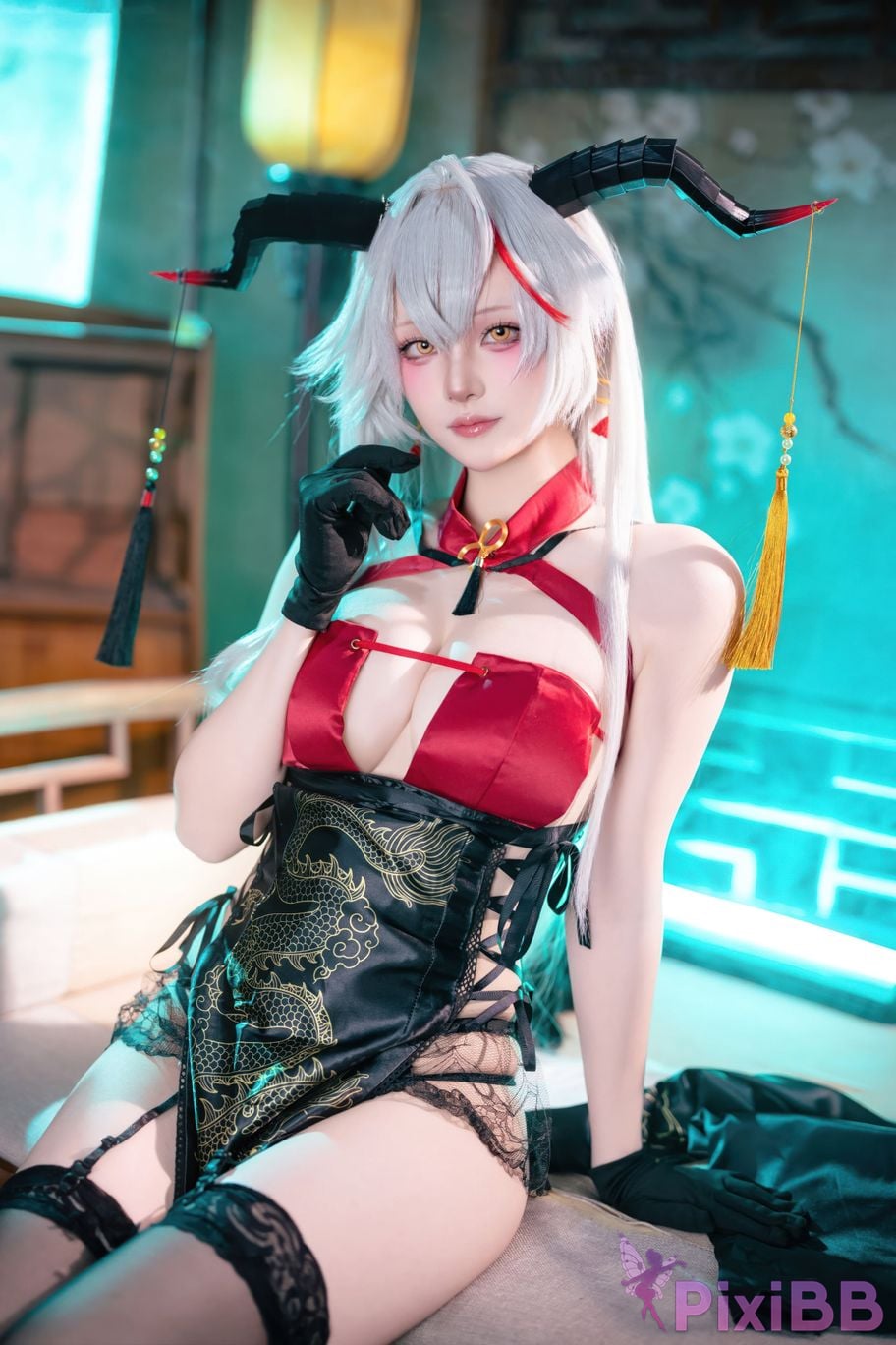 Cosplay Island Fish Azur Blue Route Egil Cheongsam PixiBB.COM 044