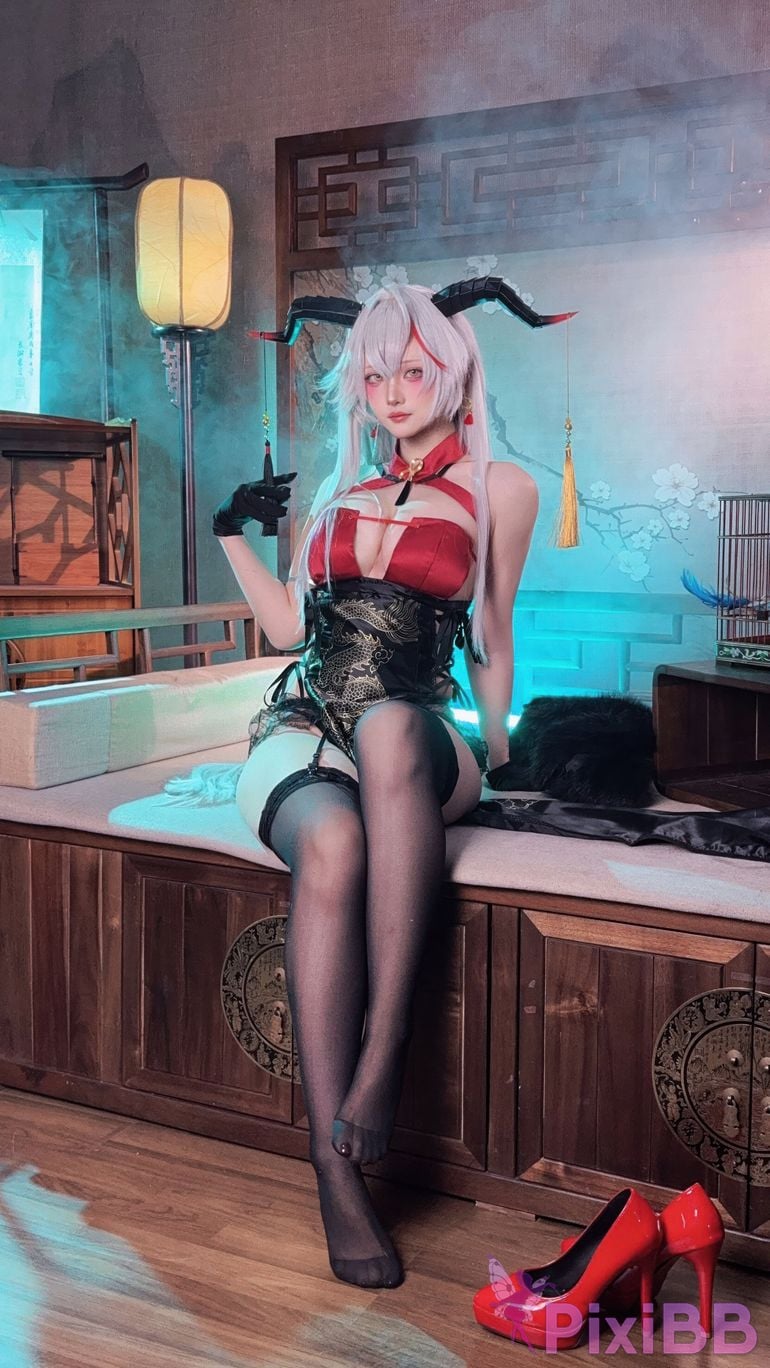 Cosplay Island Fish Azur Blue Route Egil Cheongsam PixiBB.COM 049