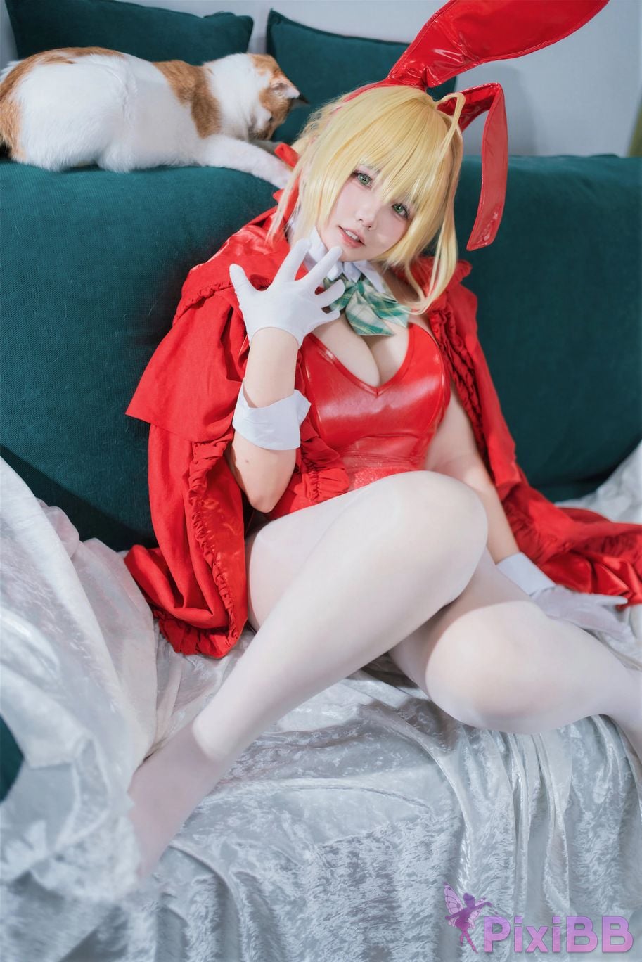 Cosplayer Ah Ban is very happy today FGO nero christmas PixiBB.COM 010
