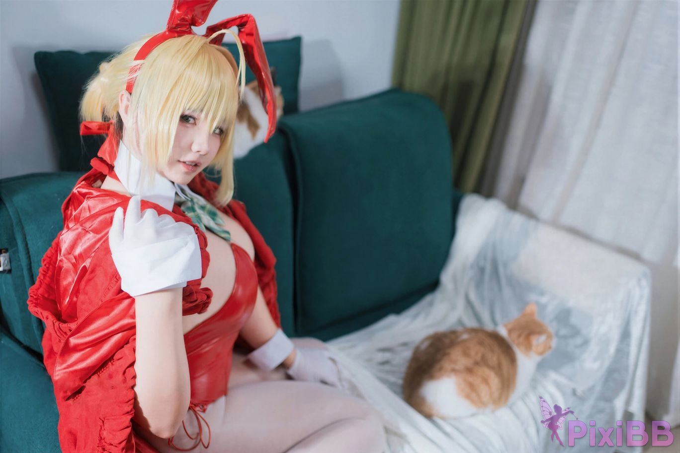 Cosplayer Ah Ban is very happy today FGO nero christmas PixiBB.COM 022