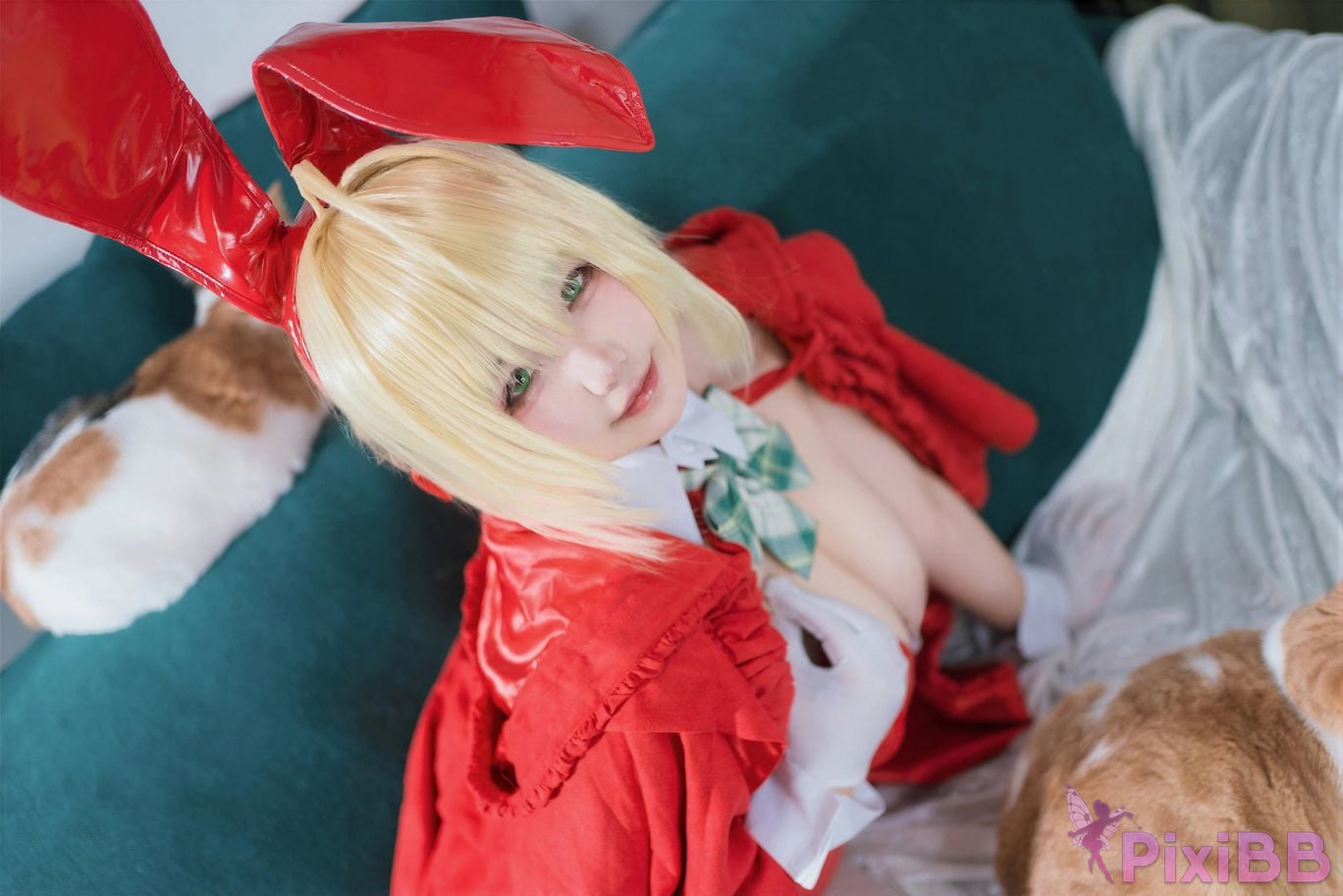 Cosplayer Ah Ban is very happy today FGO nero christmas PixiBB.COM 025