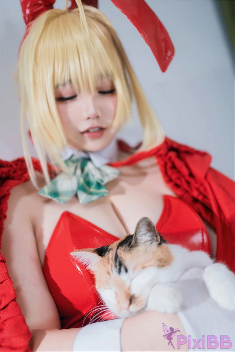 Cosplayer Ah Ban is very happy today FGO nero christmas PixiBB.COM 035