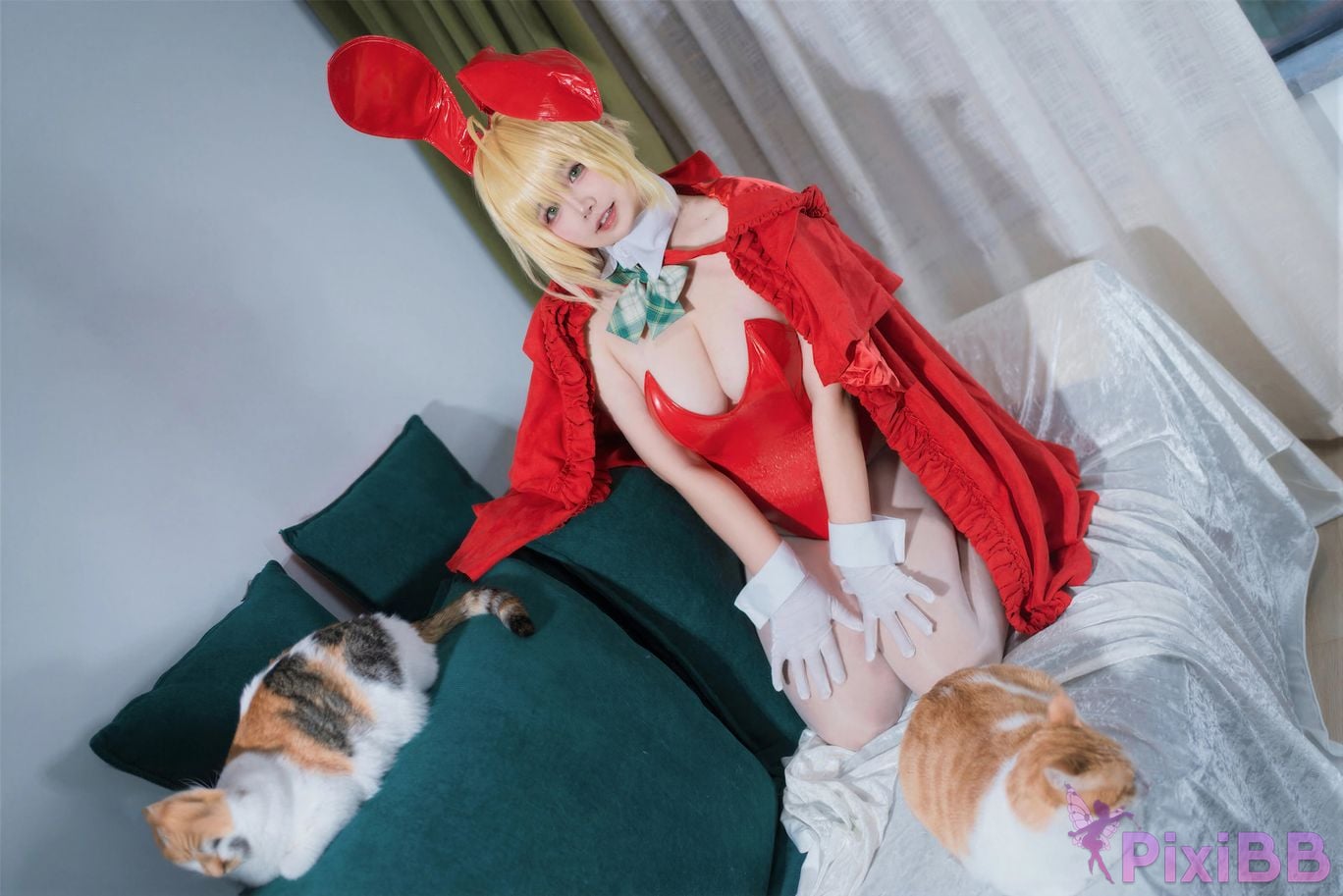 Cosplayer Ah Ban is very happy today FGO nero christmas PixiBB.COM 038