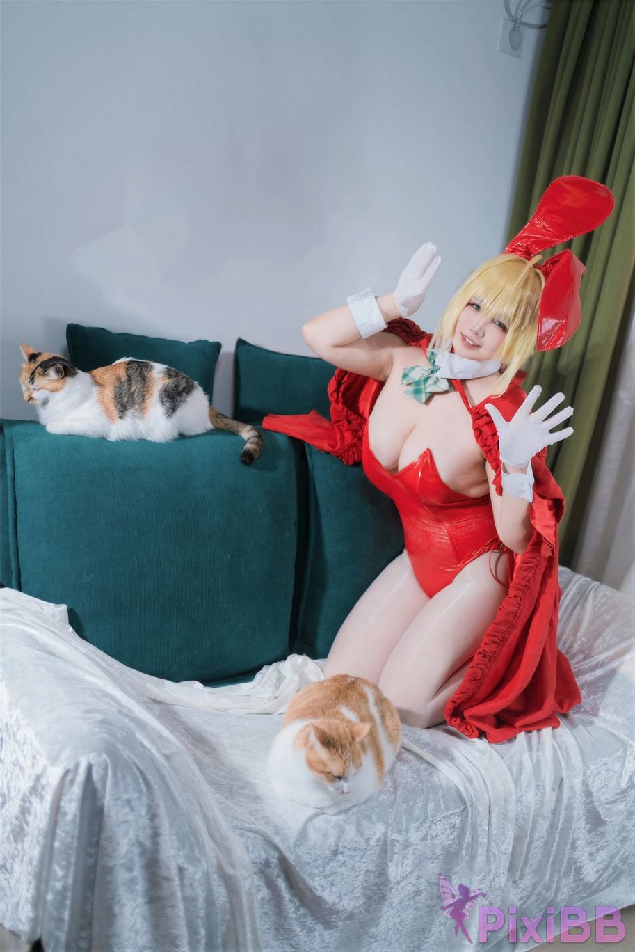 Cosplayer Ah Ban is very happy today FGO nero christmas PixiBB.COM 039