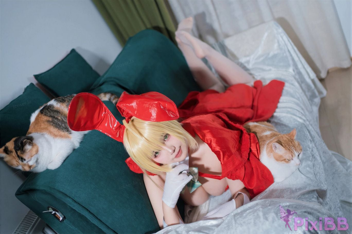 Cosplayer Ah Ban is very happy today FGO nero christmas PixiBB.COM 040