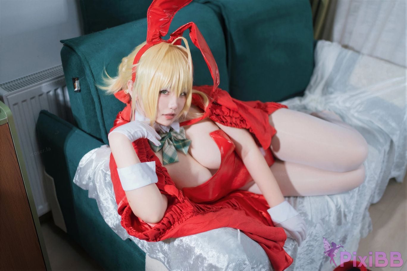 Cosplayer Ah Ban is very happy today FGO nero christmas PixiBB.COM 045