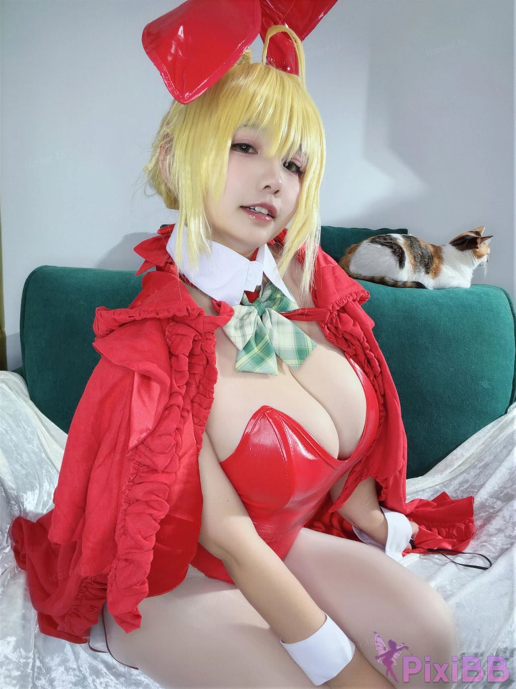 Cosplayer Ah Ban is very happy today FGO nero christmas PixiBB.COM 055