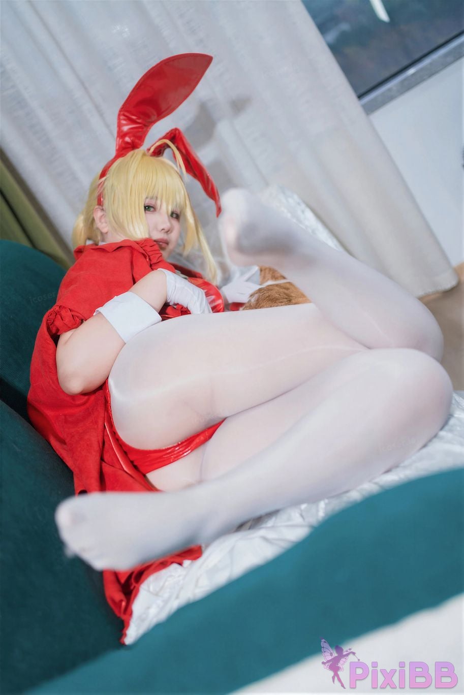 Cosplayer Ah Ban is very happy today FGO nero christmas PixiBB.COM 056