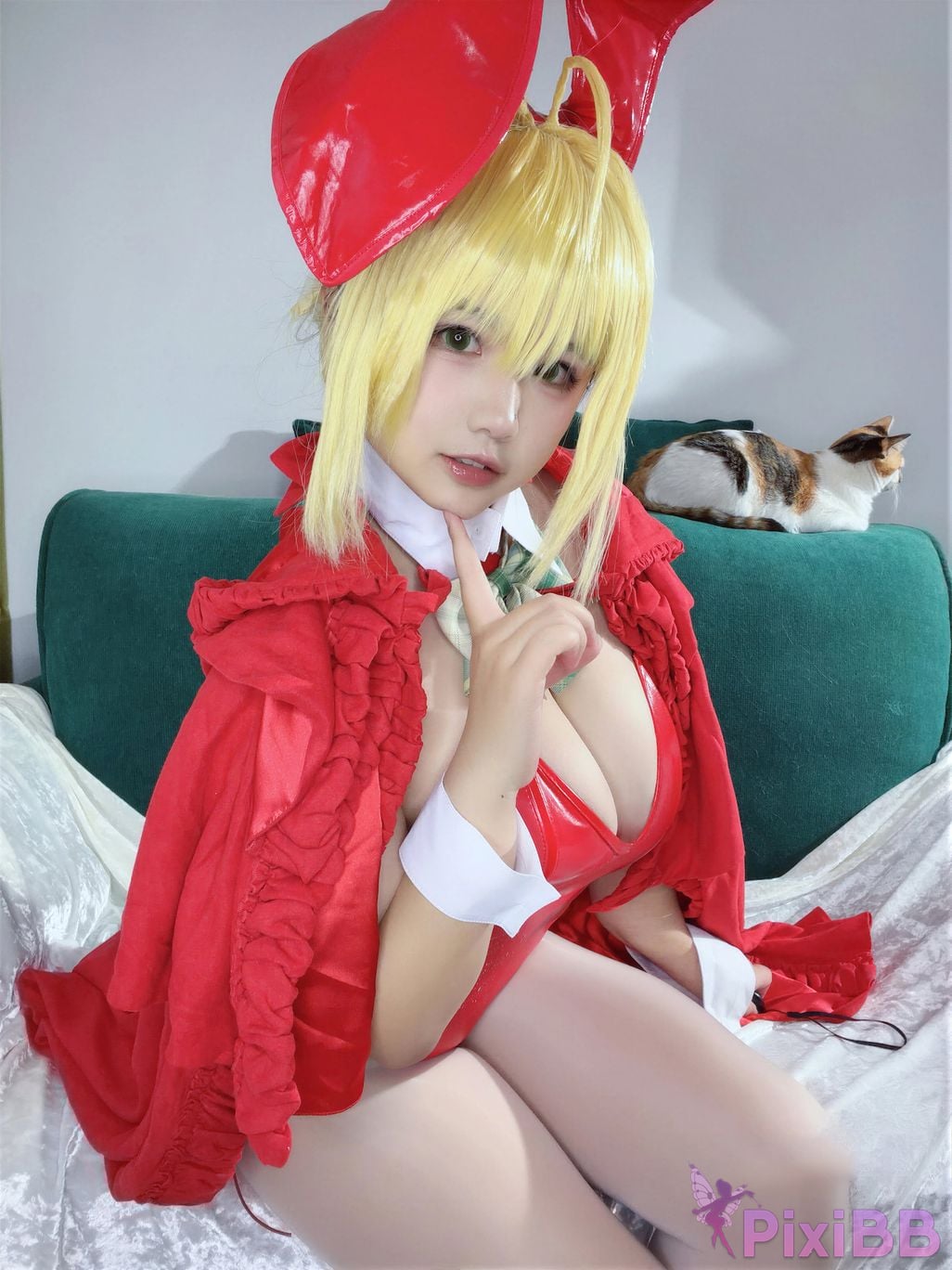 Cosplayer Ah Ban is very happy today FGO nero christmas PixiBB.COM 057