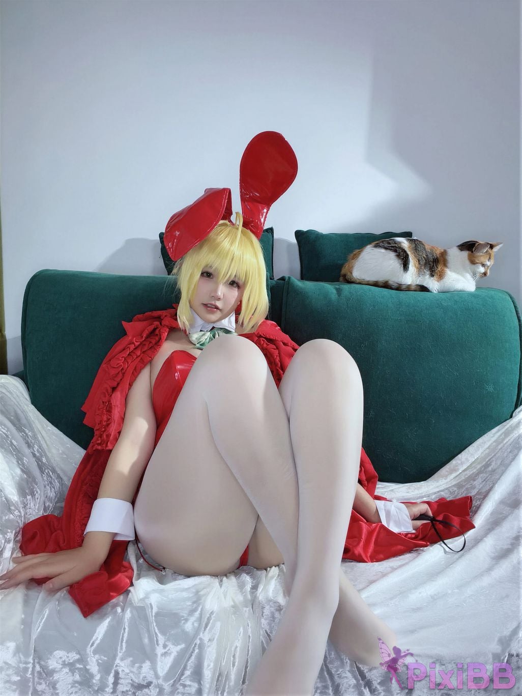 Cosplayer Ah Ban is very happy today FGO nero christmas PixiBB.COM 058