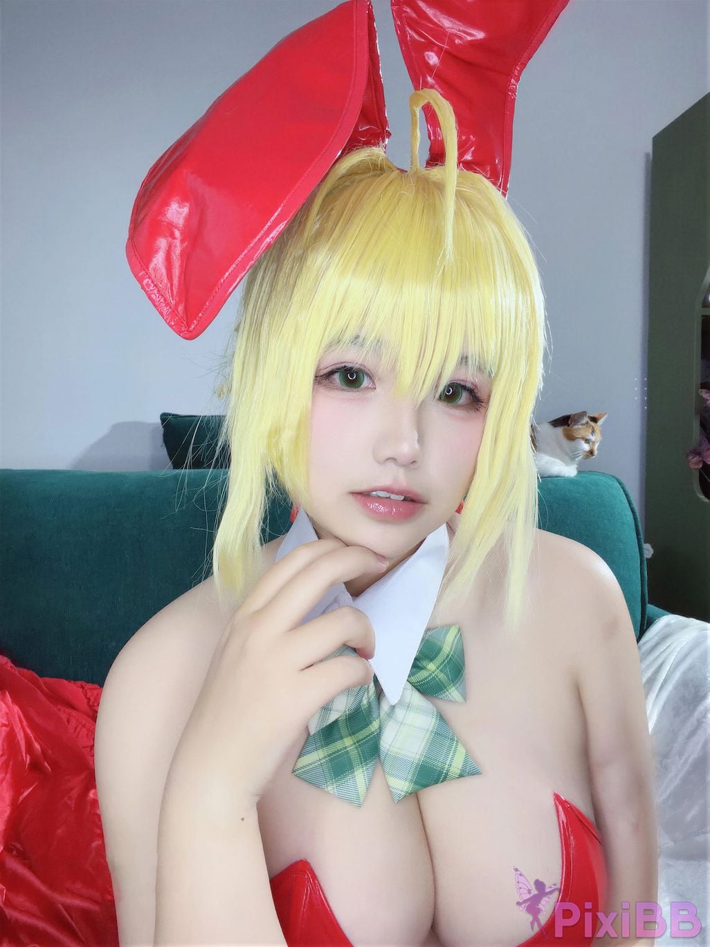 Cosplayer Ah Ban is very happy today FGO nero christmas PixiBB.COM 064