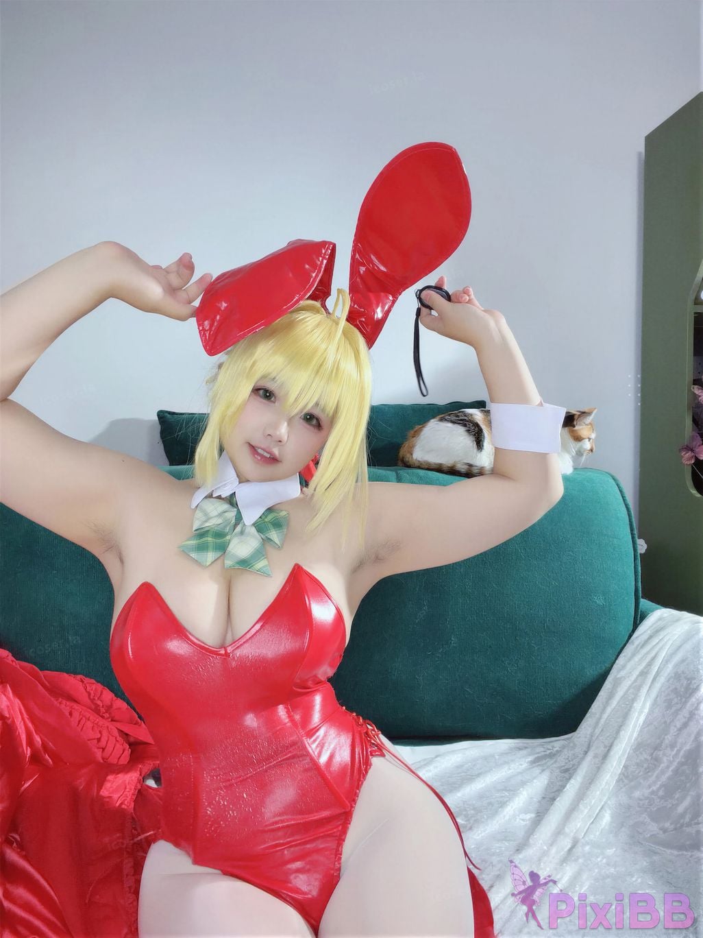 Cosplayer Ah Ban is very happy today FGO nero christmas PixiBB.COM 066