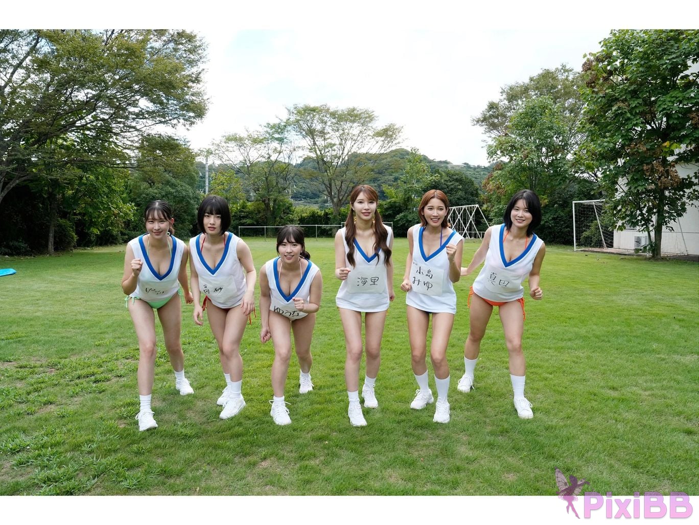 Japanese Idol Weekly Post Digital Photo Book Swaying lean back straddle Sports test full of big breasts 2023 PixiBB.COM 004