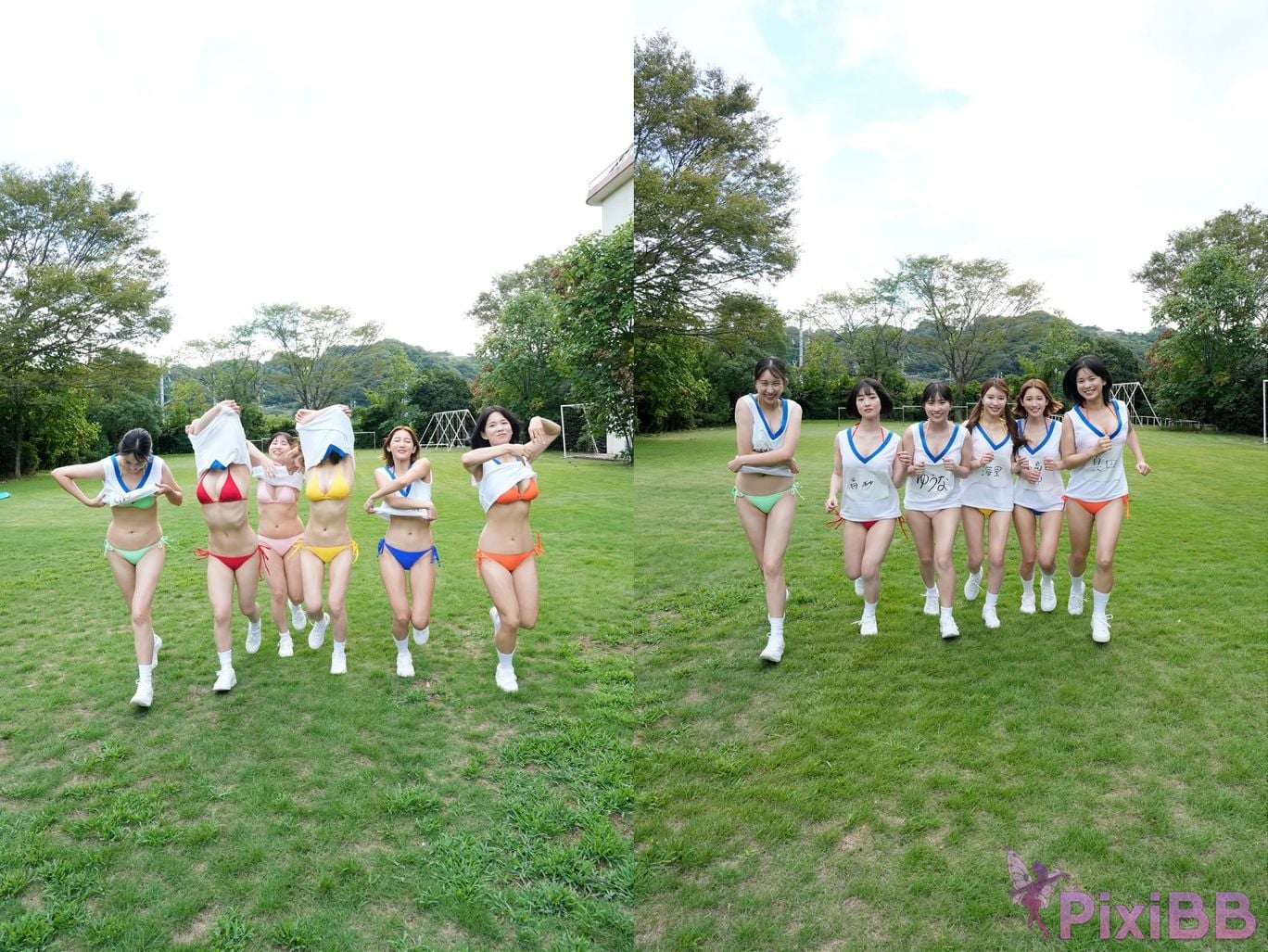 Japanese Idol Weekly Post Digital Photo Book Swaying lean back straddle Sports test full of big breasts 2023 PixiBB.COM 005