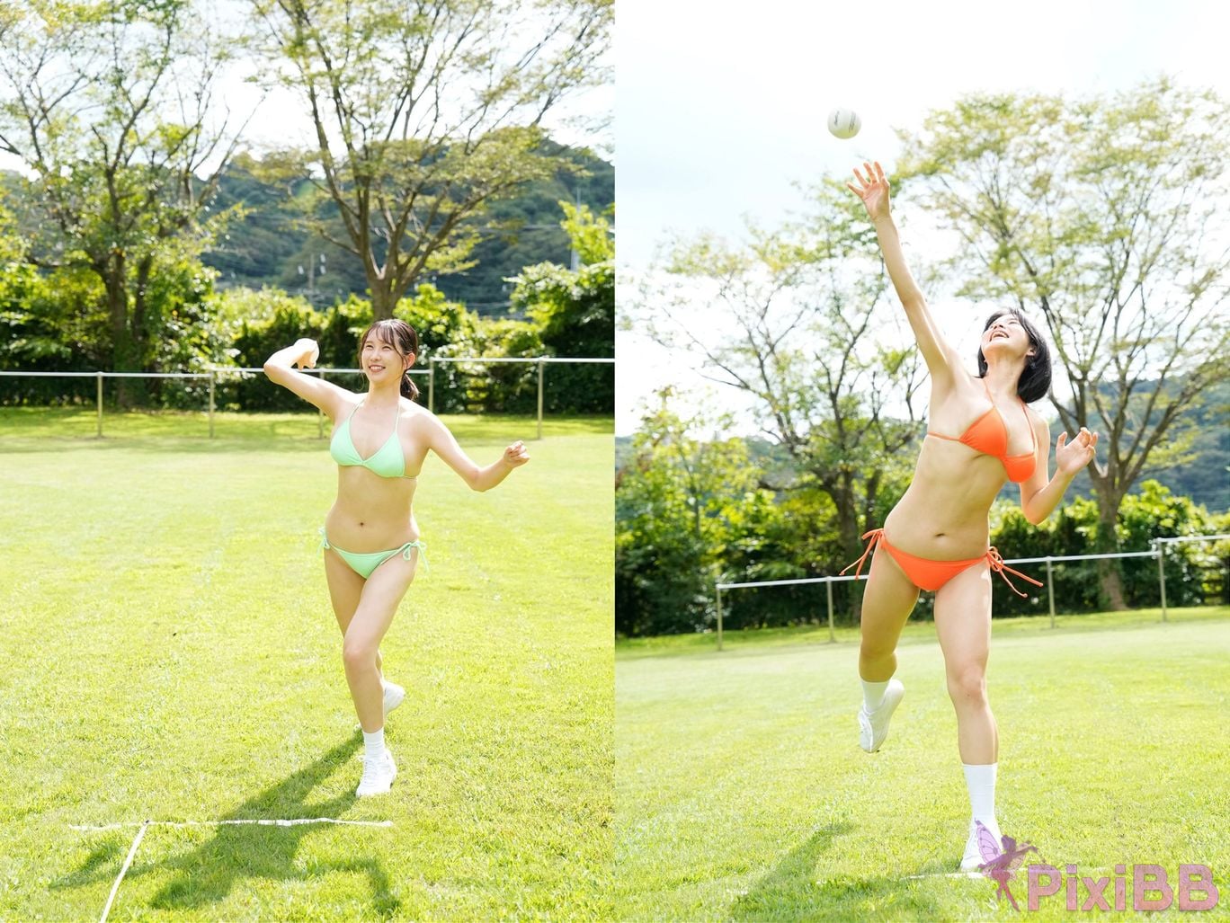 Japanese Idol Weekly Post Digital Photo Book Swaying lean back straddle Sports test full of big breasts 2023 PixiBB.COM 016