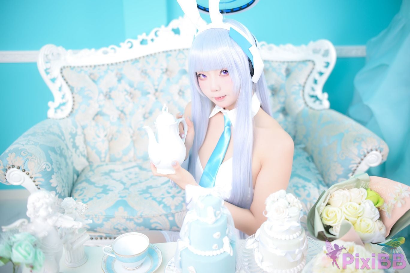 Cosplayer chuchu Tsunderes hot spring trip PixiBB.COM 014