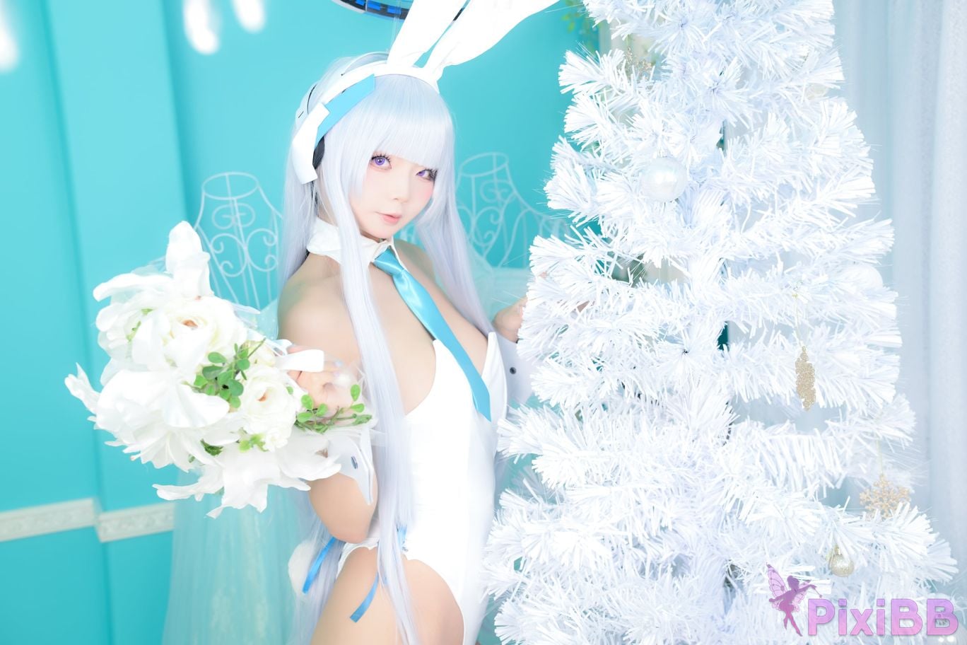 Cosplayer chuchu Tsunderes hot spring trip PixiBB.COM 035