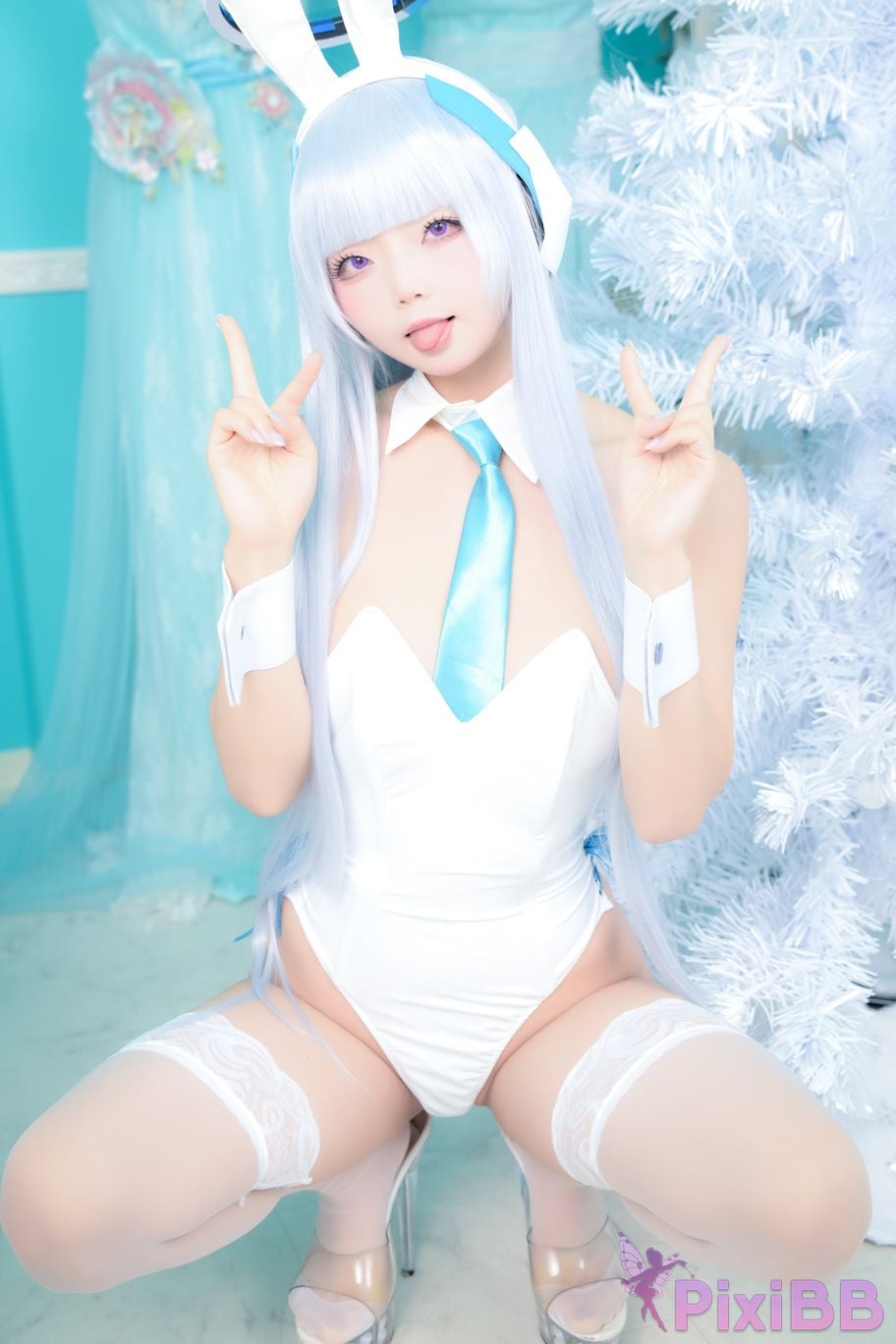 Cosplayer chuchu Tsunderes hot spring trip PixiBB.COM 041