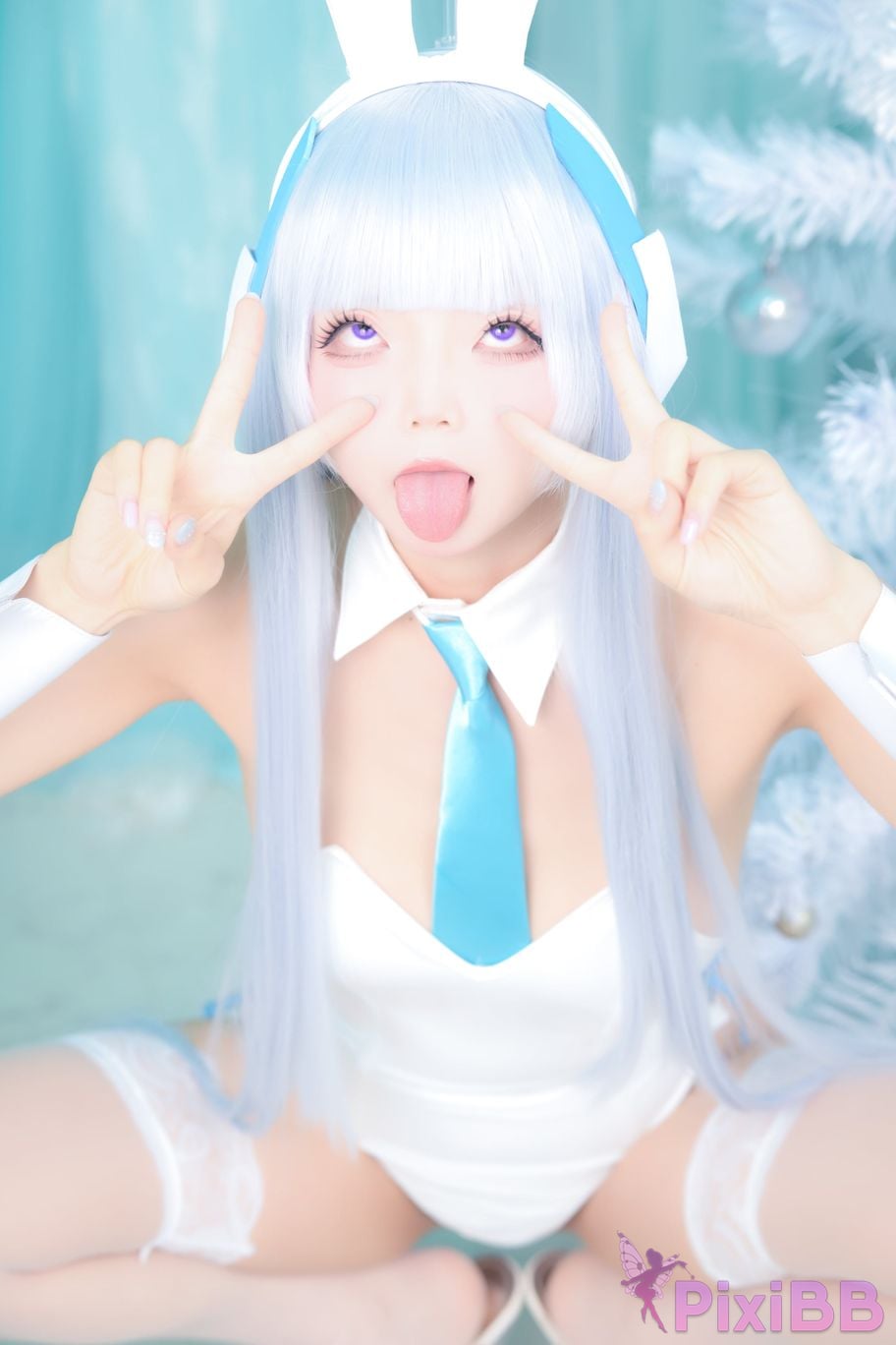 Cosplayer chuchu Tsunderes hot spring trip PixiBB.COM 043