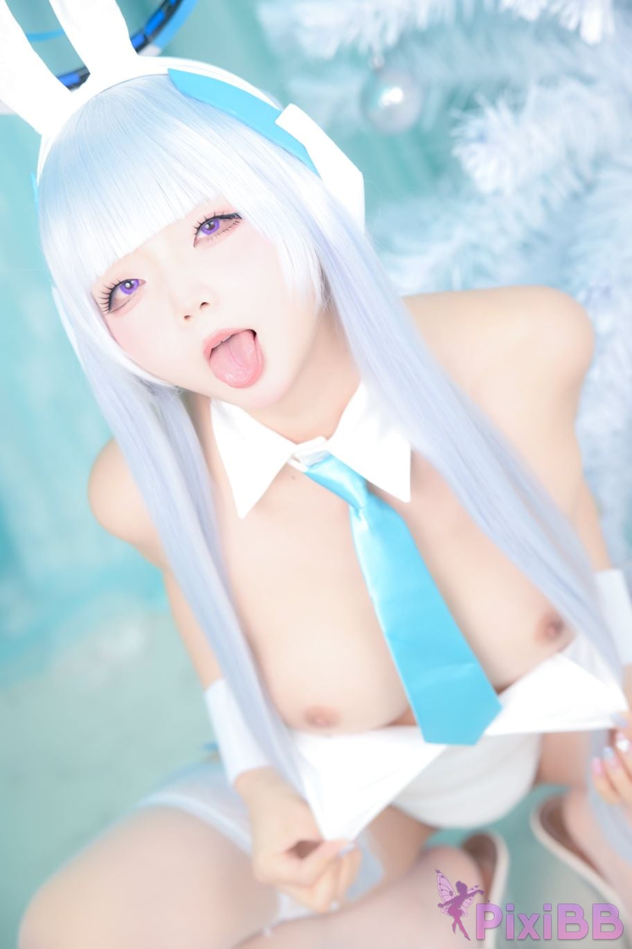 Cosplayer chuchu Tsunderes hot spring trip PixiBB.COM 045