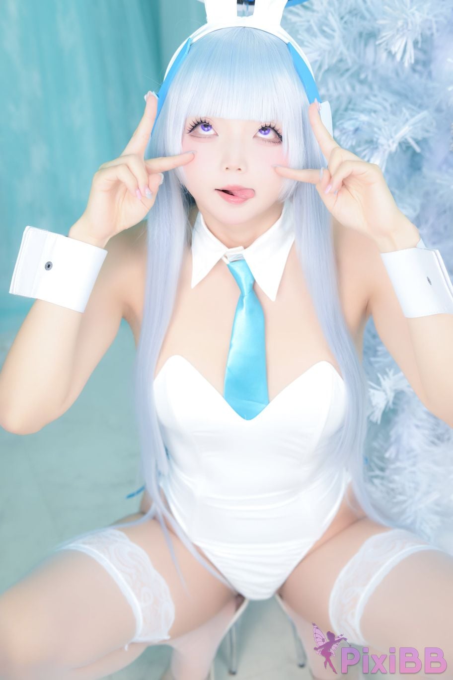 Cosplayer chuchu Tsunderes hot spring trip PixiBB.COM 054