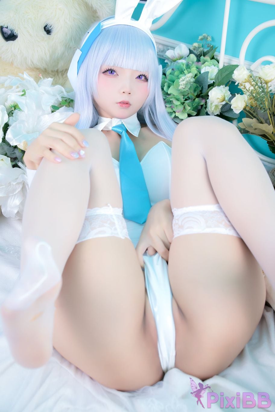 Cosplayer chuchu Tsunderes hot spring trip PixiBB.COM 059