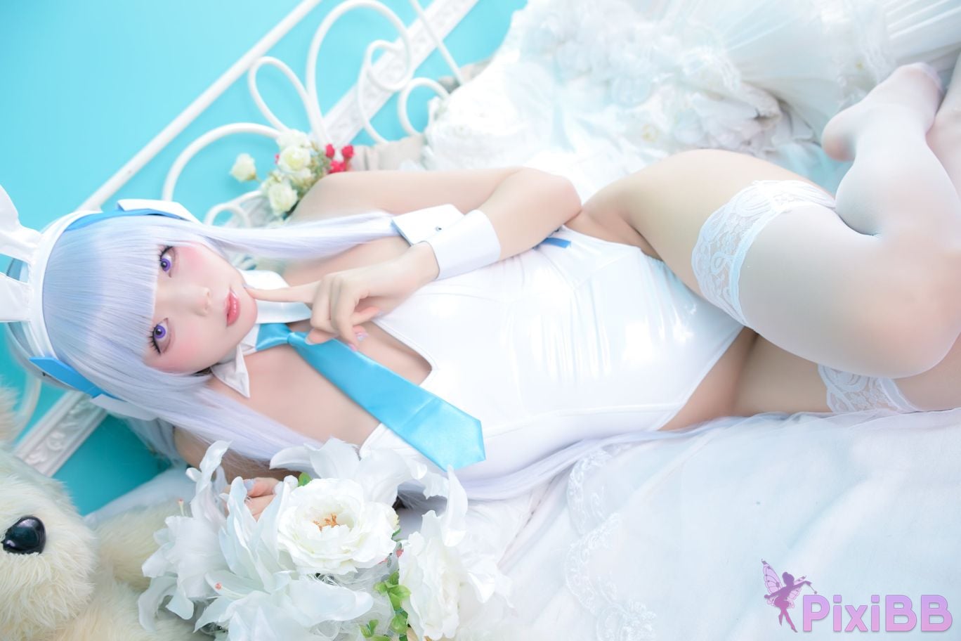 Cosplayer chuchu Tsunderes hot spring trip PixiBB.COM 061