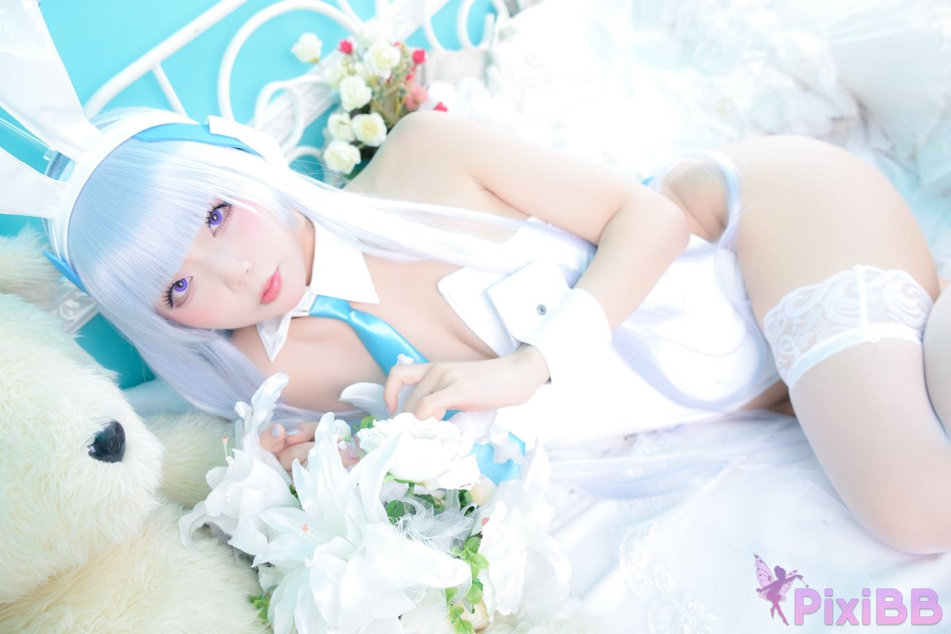 Cosplayer chuchu Tsunderes hot spring trip PixiBB.COM 062