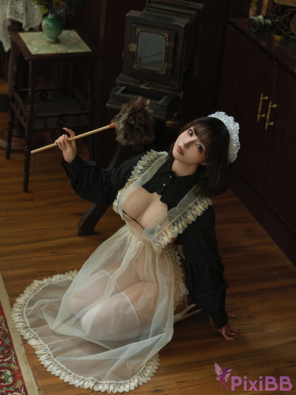 Cosplayer yuuhui Yuhui domestic maid PixiBB.COM 032